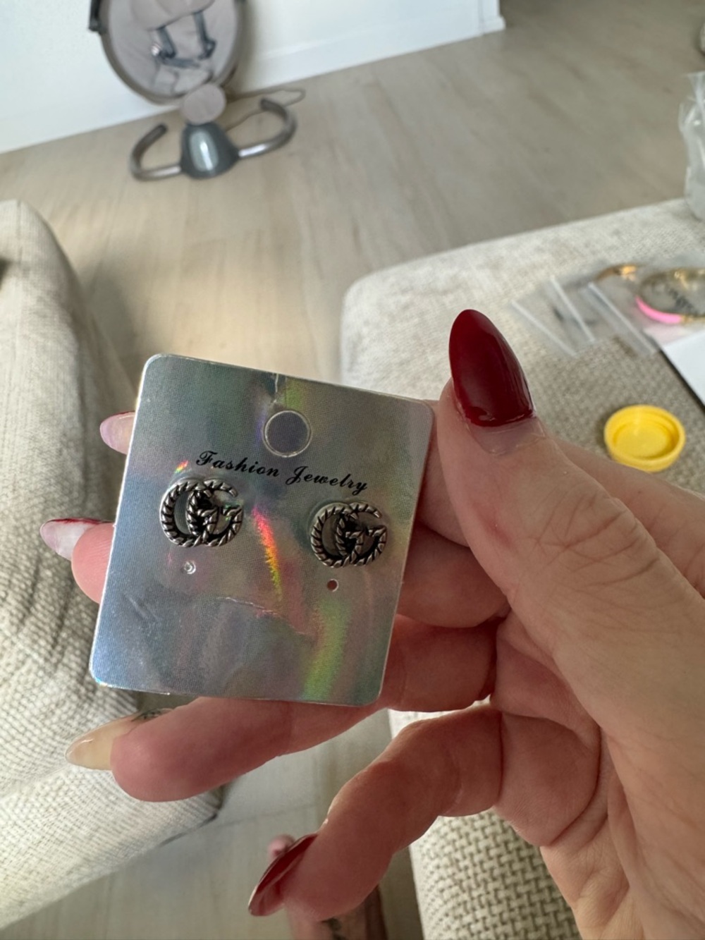 Silver Rope Twist Circle Stud Earrings - Fashion Jewelry